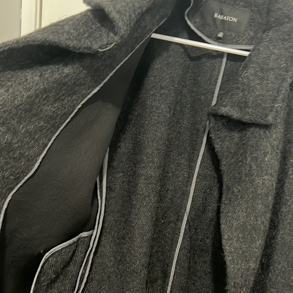 ARITZIA • BABATON oversized alpaca wool cocoon coat jacket in charcoal black XXS - Picture 7 of 9